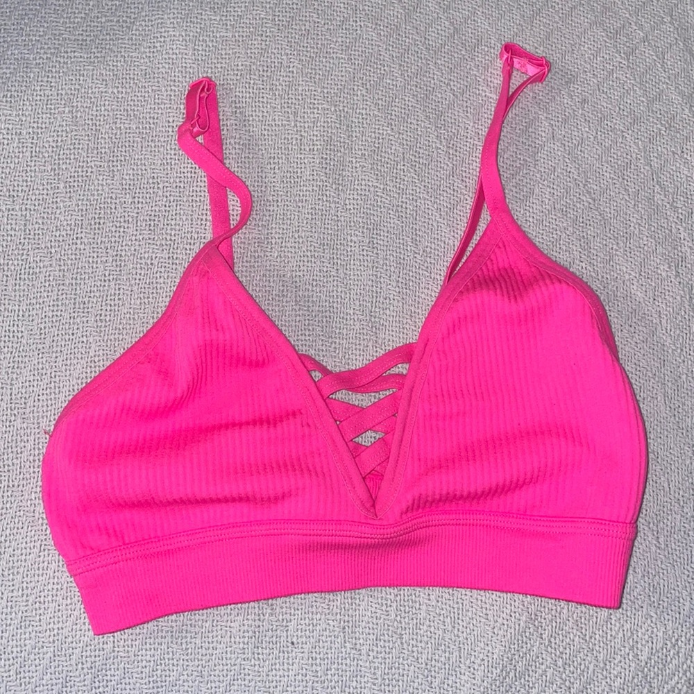 Neon pink PINK bralette!